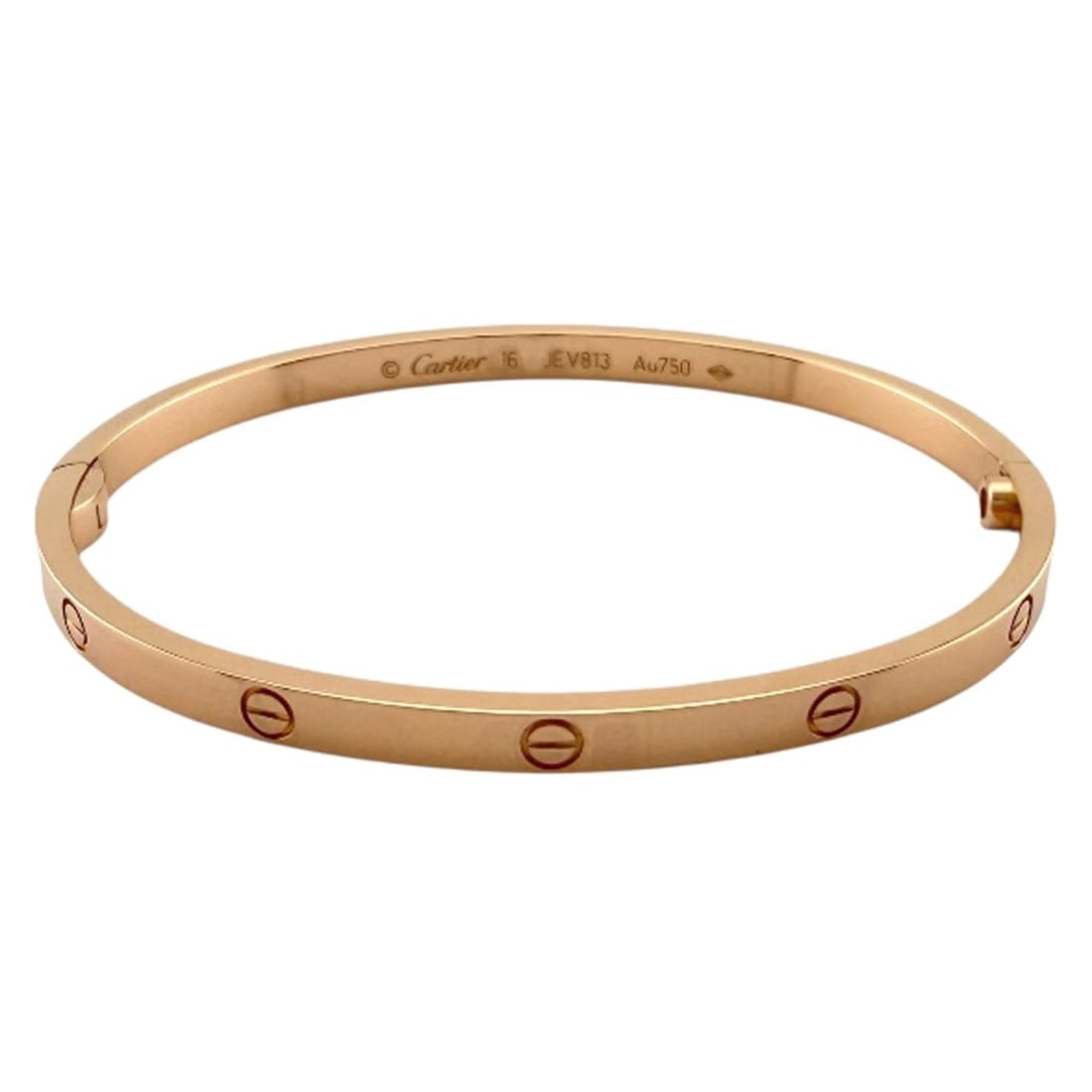 Cartier Love Bracelet Small Bangle, 18k Gold, Women's, Pre-owned: --- Catalog ---Category: PackNumber in Pack: 1Category: SizeLength: 15cm / 5.9''Category: DesignType: BangleColor: Pink goldGender: WomenMaterial: Pink gold (18K)Category: GeneralBrand: Cartier--- Ite