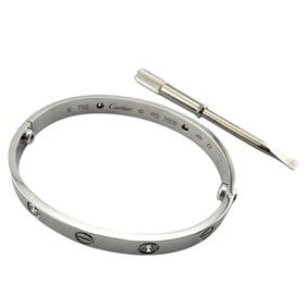 Cartier Love Bracelet with Driver Bracelet, 18k Gold Diamonds, Women's, Pre-owned