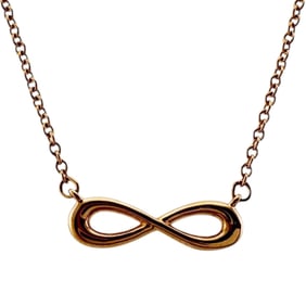 Tiffany Infinity Necklace, 18k Gold, Women's, TIFFANY & Co., Pre-owned