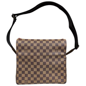 Pre-owned Louis Vuitton Naviglio Damier Shoulder Bag, Canvas N45255, Brown, Unisex
