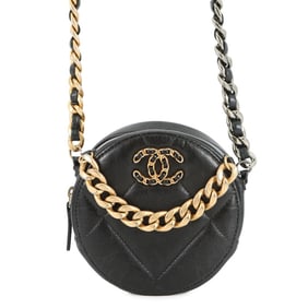 Chanel Chain Shoulder Bag CHANEL19 Coco Mark Matelasse Lambskin AP0945 CHANEL Black