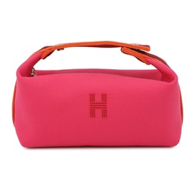 Hermès Brides A Black PM Pouch Hibiscus/Canvas HERMES Bag