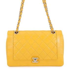 CHANEL Chain Shoulder Bag Matelasse Coco Mark Single Flap Leather