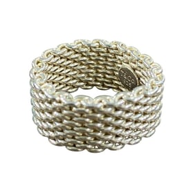 TIFFANY & Co. Tiffany 925 Somerset Mesh Ring, Silver, Women's