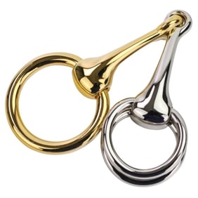 HERMES Mould Scarf Ring, Gold and Silver, Women's