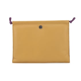Hermès Pillow Pouch in Sesame/Ultra Violet/Lambskin with U Stamp