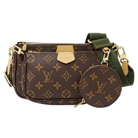 Louis Vuitton Monogram Multi Pochette Accessoires Shoulder Bag, Khaki, M44813, Brown, Mini Pouch,