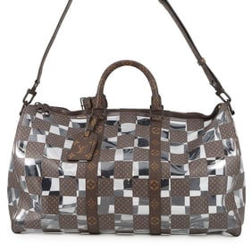 Louis Vuitton Monogram Chess Keepall Bandouliere 50 Boston Bag M20864 LOUIS VUITTON 2-way