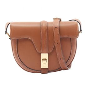 Celine Small Besas 16 Seize Shoulder Bag, Leather, Women's, Brown, 188013
