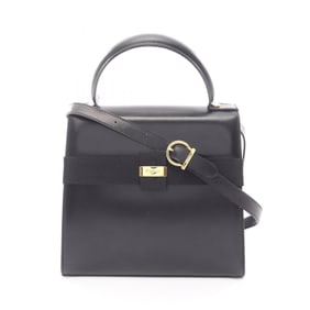 Salvatore Ferragamo SPORT Vara Ribbon Handbag, Leather, Women's, Black, 21 5301