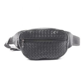 Bottega Veneta Intrecciato Waist Bag, Body Leather, Men's, Black
