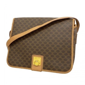 Celine Shoulder Bag Macadam Brown Women's