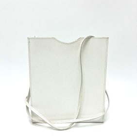 HERMES Onimetu Pochette Shoulder Bag Leather Women's White