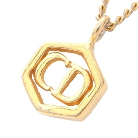 Christian Dior CD logo necklace, gold-plated, for women.