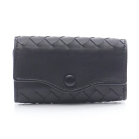Bottega Veneta Intrecciato Key Case, Leather, Men's, Black