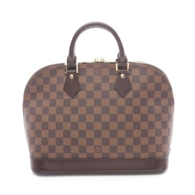 Louis Vuitton Alma Handbag, Coated Canvas and Leather with Damier Finish, Brown, N51131, Women's