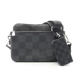Louis Vuitton Trio Messenger Shoulder Bag, Coated Canvas and Leather with Damier Graphite Finish,