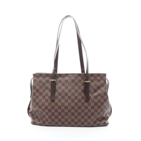 Louis Vuitton Chelsea Damier Ebene Tote Bag, Coated Canvas and Leather, Women's, Brown, N51119