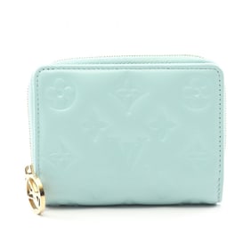 Louis Vuitton Portefeuille Lou Bifold Wallet, Leather, Monogram Embossed, Women's, Blue, M82265