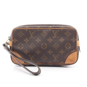 Louis Vuitton Marly Dragonne PM Second Bag/Clutch Bag, Coated Canvas and Leather, Monogram, Brown,