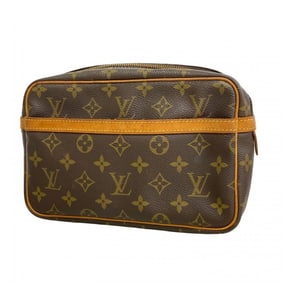 Louis Vuitton Monogram Compiègne 23 Clutch Bag M51847 Brown Men's/Women's