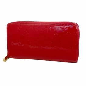 Louis Vuitton Vernis Zippy Wallet M91732 Rouge Grenadine Women's
