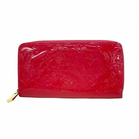 Louis Vuitton Vernis Zippy Wallet M91732 Rouge Grenadine Women's Long