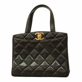 Chanel Matelasse Decacoco Tote Bag in Black Lambskin for Women