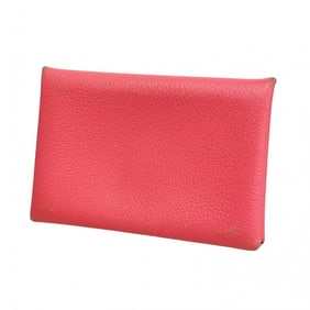 Hermes Hermès Calvi Evercolor Rose Azalee Card Case with D Stamp for Women