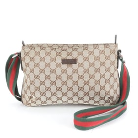 Gucci GG Canvas Sherry Line 189749 Leather Messenger Shoulder Bag for Men