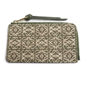 LOEWE Repeat Anagram Coin Case Green Women's