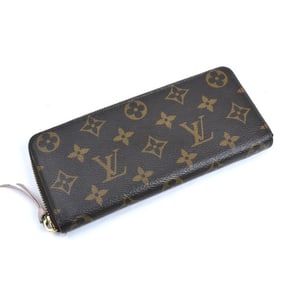 LOUIS VUITTON Louis Vuitton Portefeuille Clemence Long Wallet Round Monogram Rose Ballerine M61298