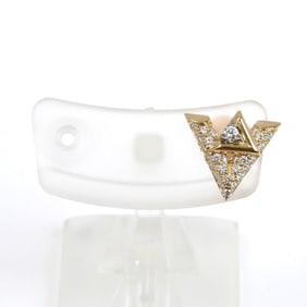 LOUIS VUITTON 18KYG Yellow Gold LV Volt One Single Earring Q06484 with 1.5g Diamond, Women's