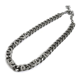 CHANEL Metal Cut-Off CC Rhinestone Necklace, Women's, 35-41.5cm