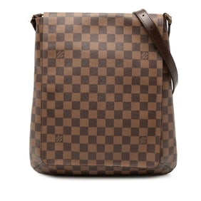 Louis Vuitton Damier Musette Shoulder Bag N51302 Brown Leather Women's LOUIS VUITTON