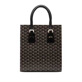 Goyard Comor PM Tote Bag, Handbag, Black and Brown Leather, Women's