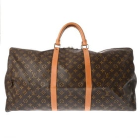 LOUIS VUITTON Louis Vuitton Monogram Keepall Bandouliere 60 Brown M41412 Men's/Women's Canvas Boston
