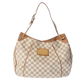 LOUIS VUITTON Damier Azur Galliera PM White N55215 Women's Canvas Handbag, Condition: B, Pre-owned,