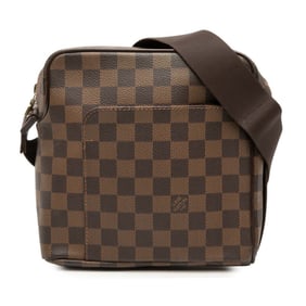 Louis Vuitton Damier Olaf PM Crossbody Shoulder Bag N41442 Brown Leather Women's LOUIS VUITTON