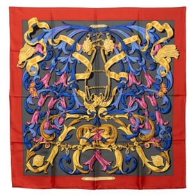 Hermes Hermès Carré 90 "LE MORS A LA CONETABLE" Scarf/Muffler in Multicolor Silk for Women
