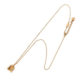 Louis Vuitton LV&ME R Initial Necklace M61073 Gold Plated Women's LOUIS VUITTON