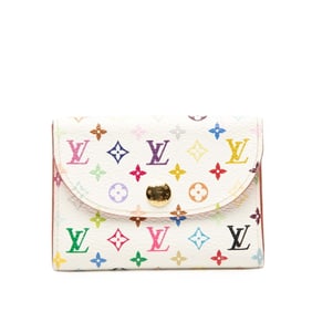 Louis Vuitton Monogram Multicolore Envelope Carte de Visite Business Card Case M66560 in Bron Rich