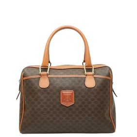 Celine Macadam handbag in brown leather for women.