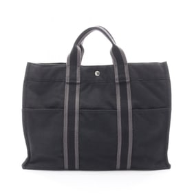 Hermes Hermès Four Tou MM Tote Bag, Canvas, Women's, Black and Gray