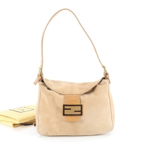 Fendi Mamma Baguette 26426 Leather Shoulder Bag/One-Shoulder Tote, Brown, Women's