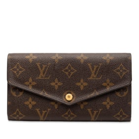 Louis Vuitton Monogram Portefeuille Sarah Long Wallet M60531 Brown Leather Women's LOUIS VUITTON