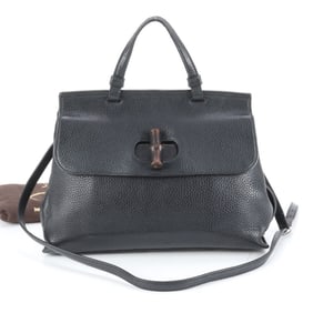 Gucci Bamboo Daily 392013 Leather 2-Way Shoulder Bag/Hand Tote for Women