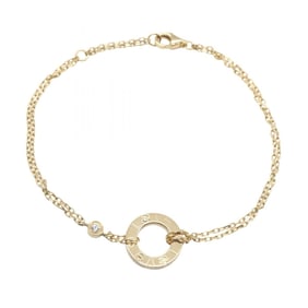 Cartier Love Circle Bracelet 2PD, 18K Yellow Gold with Diamonds, Women's, and Clear