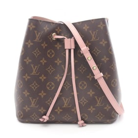 Louis Vuitton NeoNoe Shoulder Bag, Coated Canvas and Leather, Monogram, Women's, Brown Pink, M44022