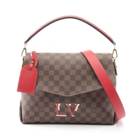 Louis Vuitton Bobur Handbag, Coated Canvas and Leather with Damier Finish, Women's, Brown Bordeaux,